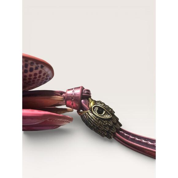 Kurt Geiger Floral Keychain Charm Metallic NWT - Picture 3 of 5